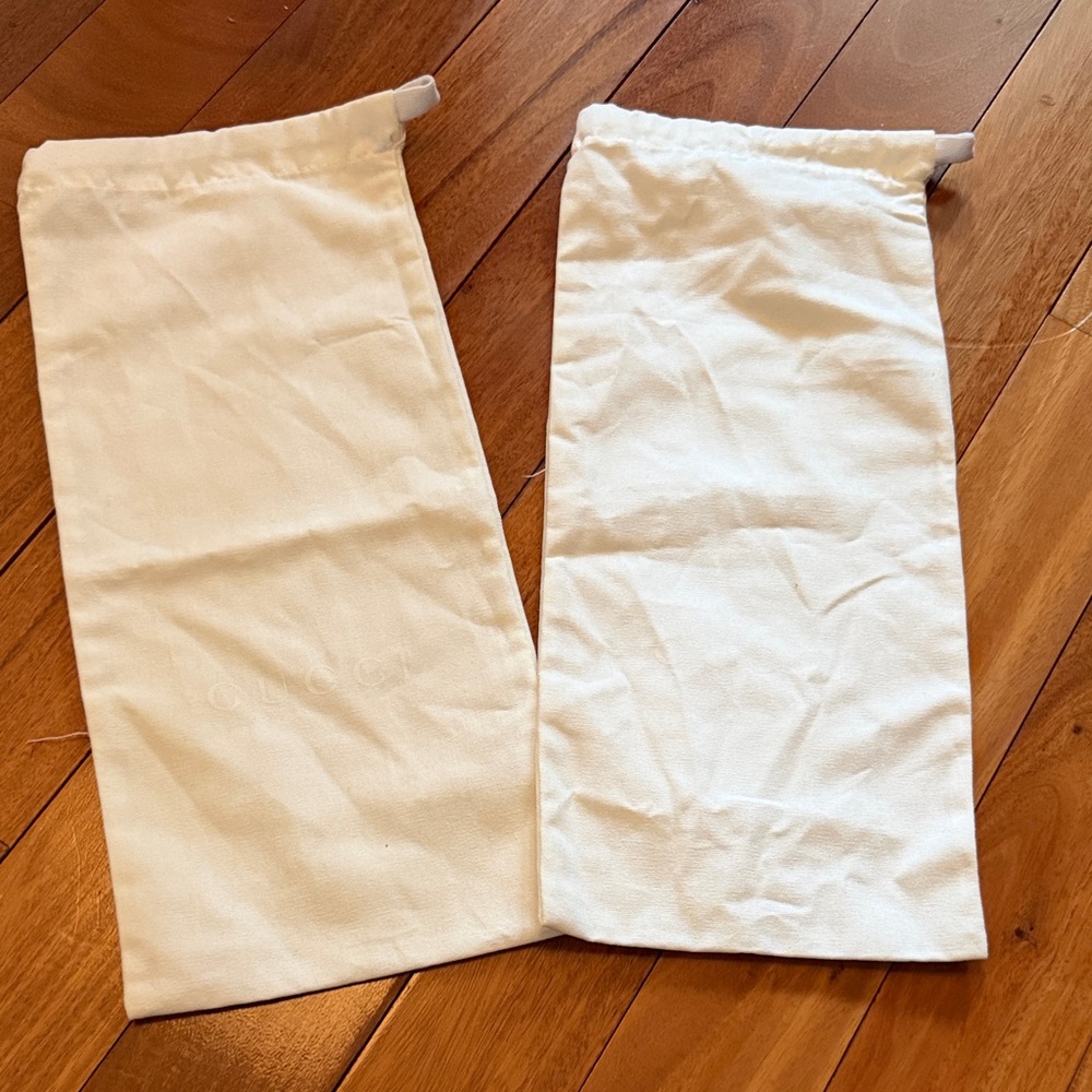 Gucci White Dust Bags Set of 2